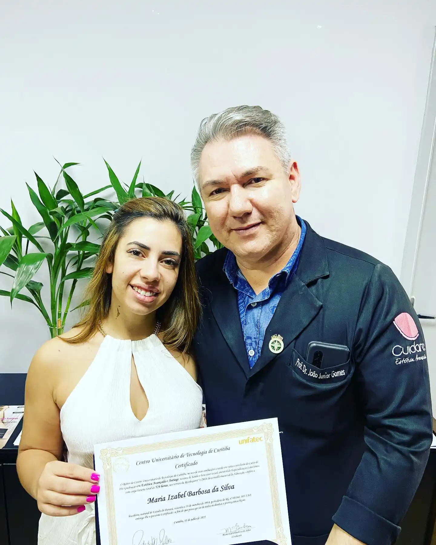 Certificado de formação profissional em estética